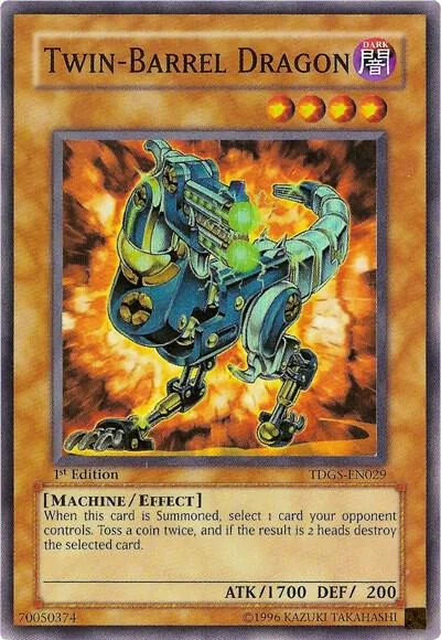 Twin-Barrel Dragon TDGS-EN029 1st Edition Yu-Gi-Oh card from The Duelist Genesis