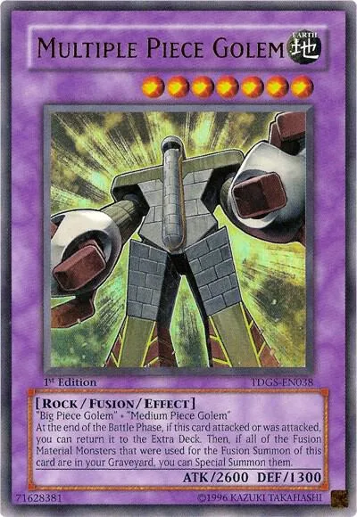 Multiple Piece Golem TDGS-EN038 1st Edition Yu-Gi-Oh card from The Duelist Genesis