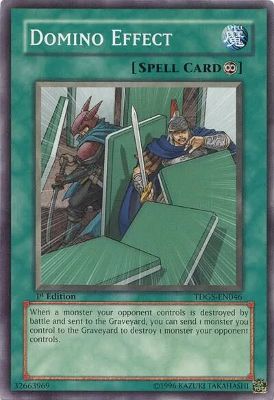 Domino Effect TDGS-EN046 1st Edition Yu-Gi-Oh card from The Duelist Genesis