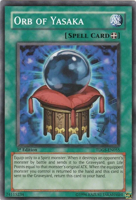 Orb of Yasaka TDGS-EN055 1st Edition Yu-Gi-Oh card from The Duelist Genesis