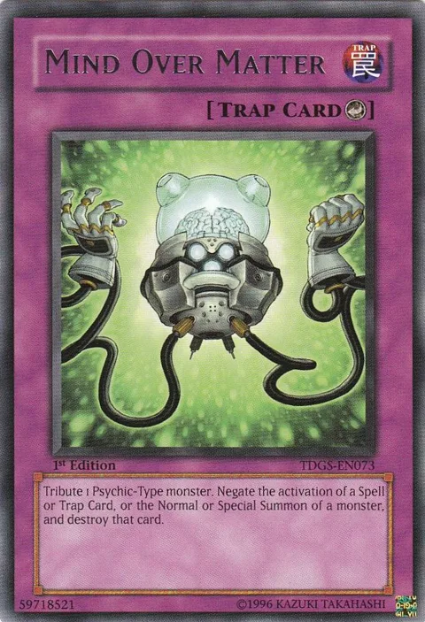 Mind Over Matter TDGS-EN073 Unlimited Yu-Gi-Oh card from The Duelist Genesis