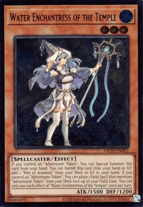 Water Enchantress of the Temple Ultimate Rare OP19-EN002 Yu-Gi-Oh card from OTS Tournament Pack 19