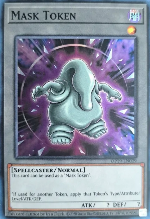 Mask Token OP19-EN029 Yu-Gi-Oh card from OTS Tournament Pack 19