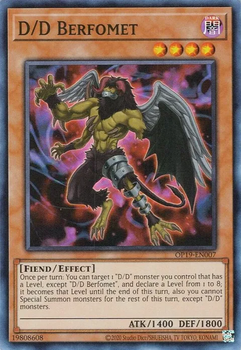 D/D Berfomet OP19-EN007 Yu-Gi-Oh card from OTS Tournament Pack 19