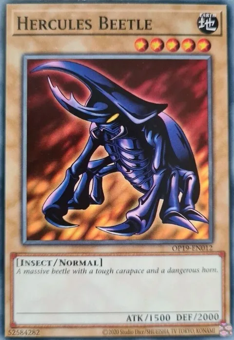 Hercules Beetle OP19-EN012 Yu-Gi-Oh card from OTS Tournament Pack 19