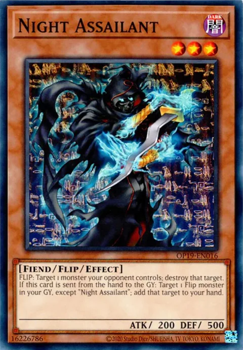 Night Assailant OP19-EN016 Yu-Gi-Oh card from OTS Tournament Pack 19