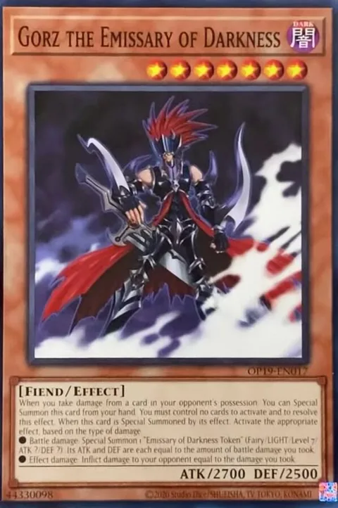 Gorz the Emissary of Darkness OP19-EN017 Yu-Gi-Oh card from OTS Tournament Pack 19
