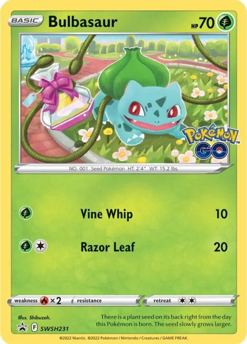 Bulbasaur #SWSH231 Holofoil Pokémon card from Sword & Shield Promo Cards