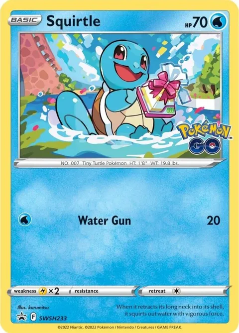Squirtle #SWSH233 Holofoil Pokémon card from Sword & Shield Promo Cards