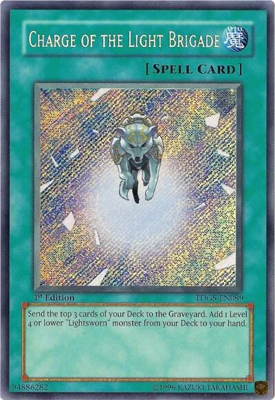 Charge of the Light Brigade TDGS-EN089 1st Edition Yu-Gi-Oh card from The Duelist Genesis