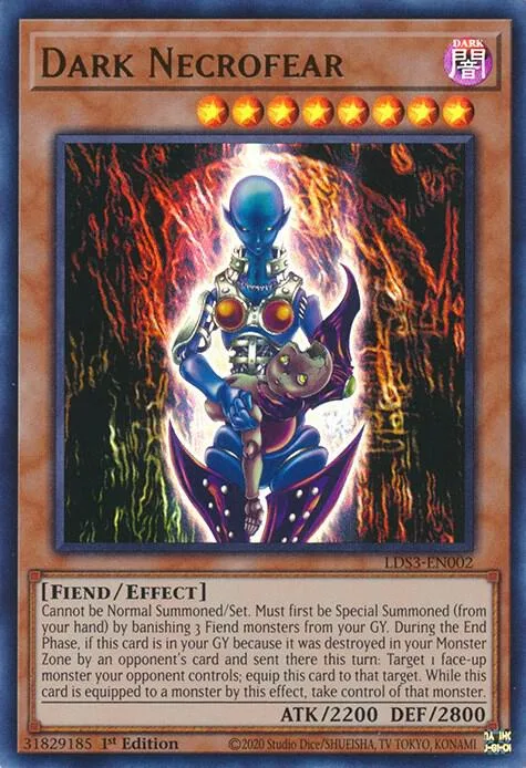 Dark Necrofear LDS3-EN002 Yu-Gi-Oh card from Legendary Duelists: Season 3