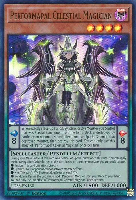 Performapal Celestial Magician LDS3-EN130 Yu-Gi-Oh card from Legendary Duelists: Season 3