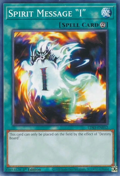 Spirit Message "I" LDS3-EN012 Yu-Gi-Oh card from Legendary Duelists: Season 3