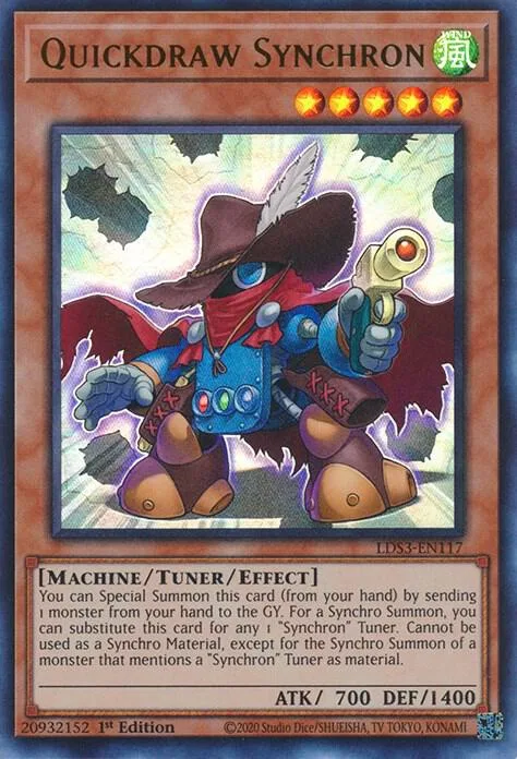 Quickdraw Synchron LDS3-EN117 Yu-Gi-Oh card from Legendary Duelists: Season 3