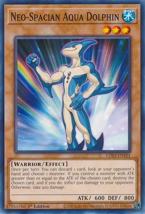 Neo-Spacian Aqua Dolphin LDS3-EN101 Yu-Gi-Oh card from Legendary Duelists: Season 3