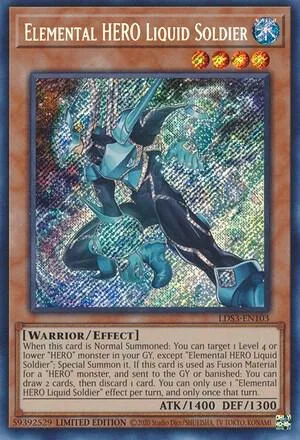 Elemental HERO Liquid Soldier LDS3-EN103 Yu-Gi-Oh card from Legendary Duelists: Season 3
