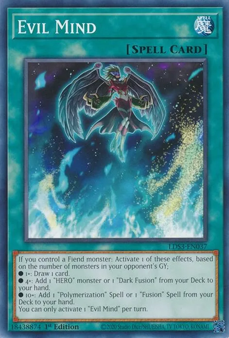 Evil Mind LDS3-EN037 Yu-Gi-Oh card from Legendary Duelists: Season 3