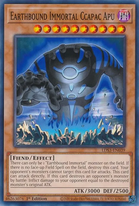 Earthbound Immortal Ccapac Apu LDS3-EN039 Yu-Gi-Oh card from Legendary Duelists: Season 3