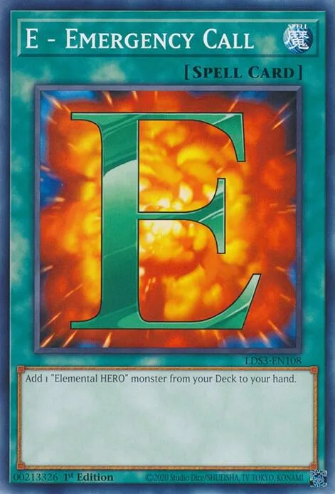 E - Emergency Call LDS3-EN108 Yu-Gi-Oh card from Legendary Duelists: Season 3