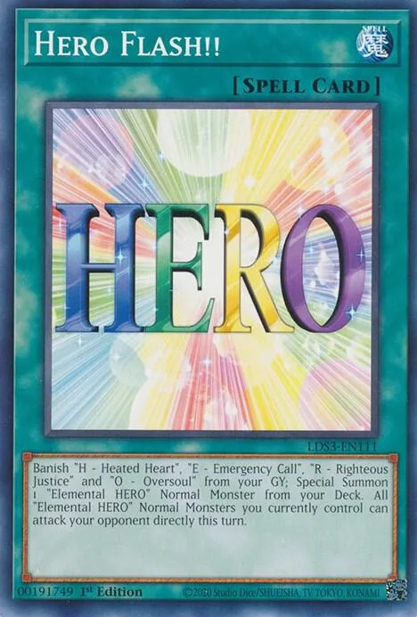 Hero Flash!! LDS3-EN111 Yu-Gi-Oh card from Legendary Duelists: Season 3