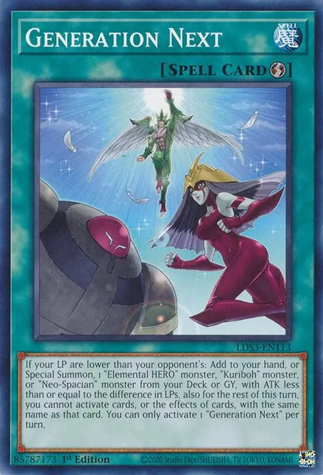 Generation Next LDS3-EN113 Yu-Gi-Oh card from Legendary Duelists: Season 3