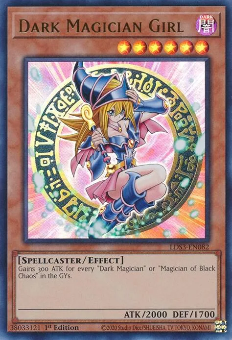 Dark Magician Girl LDS3-EN082 Yu-Gi-Oh card from Legendary Duelists: Season 3
