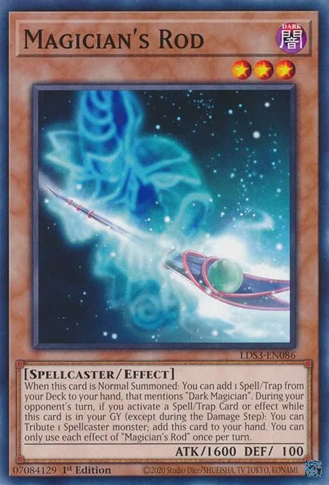 Magician's Rod LDS3-EN086 Yu-Gi-Oh card from Legendary Duelists: Season 3