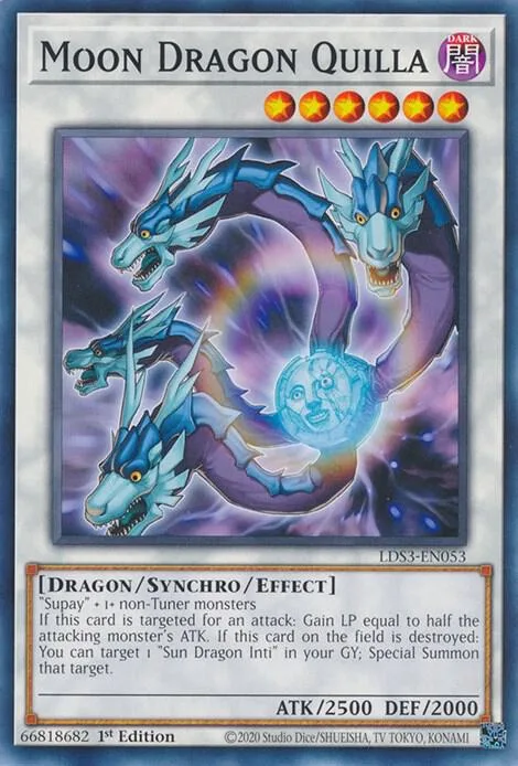 Moon Dragon Quilla LDS3-EN053 Yu-Gi-Oh card from Legendary Duelists: Season 3