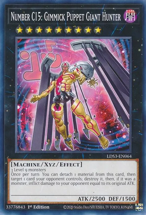 Number C15: Gimmick Puppet Giant Hunter LDS3-EN064 Yu-Gi-Oh card from Legendary Duelists: Season 3