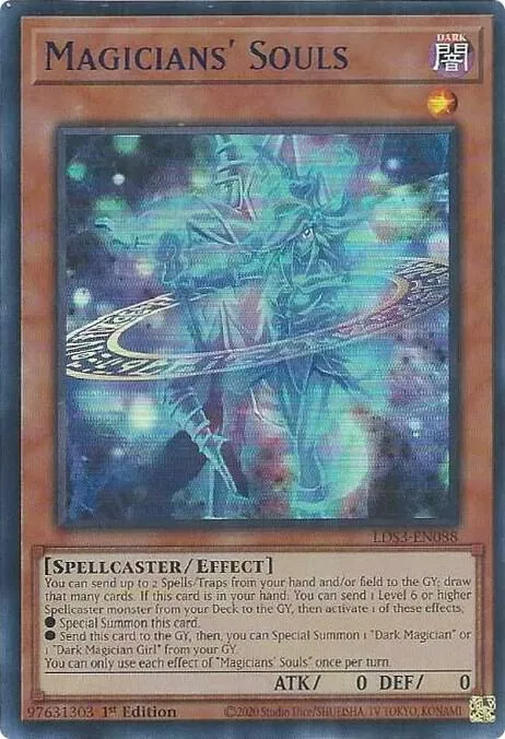 Magicians' Souls Blue LDS3-EN088 Yu-Gi-Oh card from Legendary Duelists: Season 3