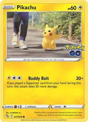 Pikachu 27 #027/078 Pokémon card from Pokemon GO