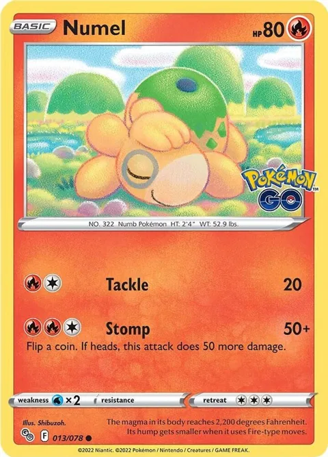 Numel #013/078 Pokémon card from Pokemon GO