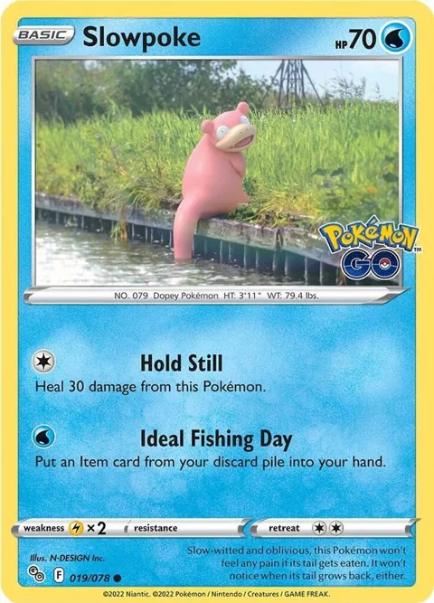 Slowpoke #019/078 Pokémon card from Pokemon GO