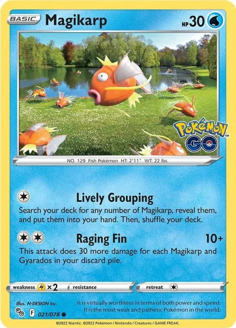 Magikarp #021/078 Reverse Holofoil Pokémon card from Pokemon GO