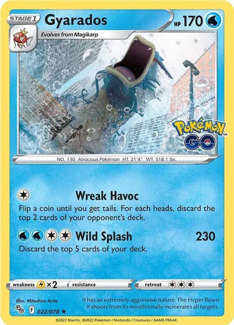 Gyarados #022/078 Reverse Holofoil Pokémon card from Pokemon GO