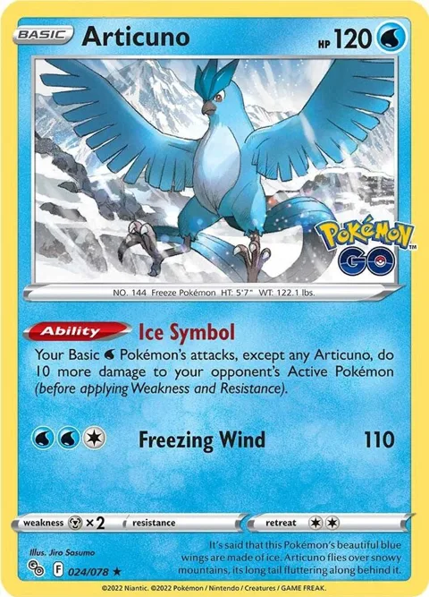 Articuno #024/078 Holofoil Pokémon card from Pokemon GO