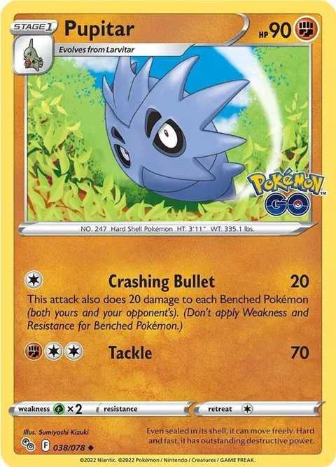 Pupitar #038/078 Pokémon card from Pokemon GO