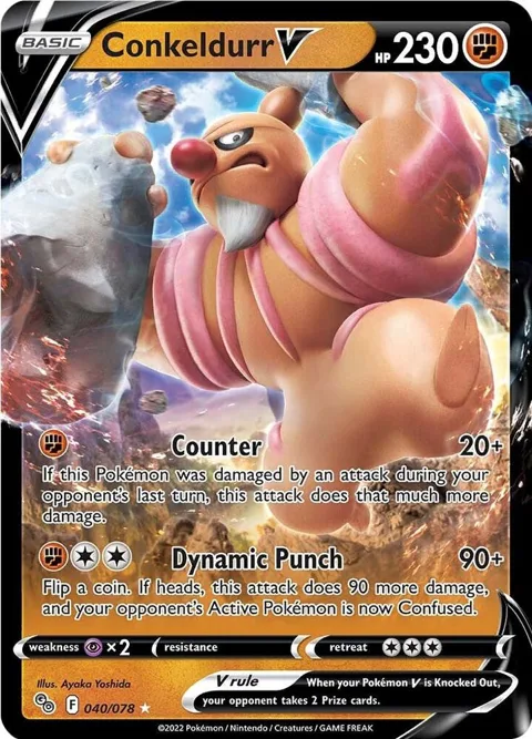 Conkeldurr V #040/078 Holofoil Pokémon card from Pokemon GO
