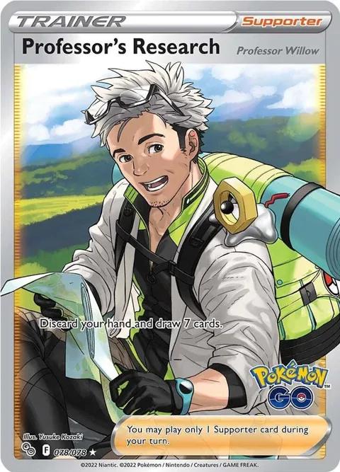 Professor's Research [Professor Willow] Full Art #078/078 Holofoil Pokémon card from Pokemon GO