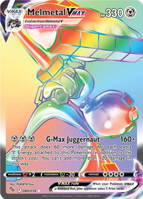 Melmetal VMAX Secret Rare #080/078 Holofoil Pokémon card from Pokemon GO