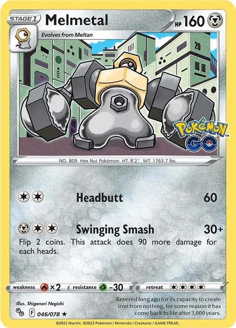 Melmetal #046/078 Holofoil Pokémon card from Pokemon GO