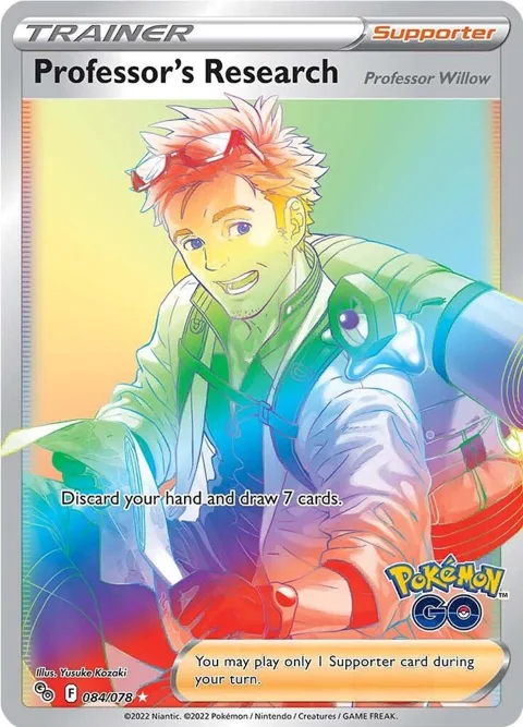Professor's Research [Professor Willow] Secret Rare #084/078 Holofoil Pokémon card from Pokemon GO