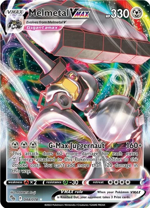 Melmetal VMAX #048/078 Holofoil Pokémon card from Pokemon GO