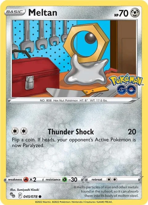 Meltan #045/078 Reverse Holofoil Pokémon card from Pokemon GO