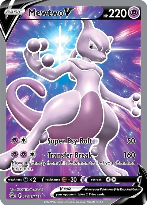 Mewtwo V #SWSH229 Holofoil Pokémon card from Sword & Shield Promo Cards