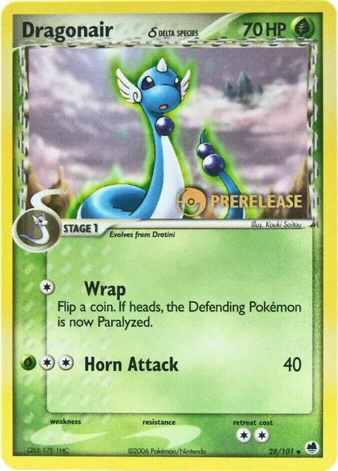 Dragonair Delta Species - 28/101 Prerelease #28/101 Pokémon card from Nintendo Promos
