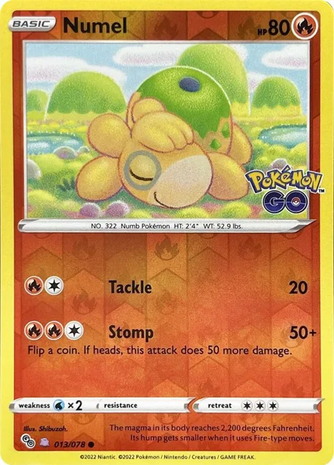 Numel Peelable Ditto #013/078 Reverse Holofoil Pokémon card from Pokemon GO