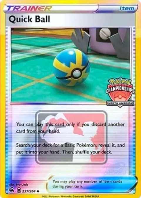 Quick Ball - 237/264 North America Championships #237/264 Reverse Holofoil Pokémon card from League & Championship Cards