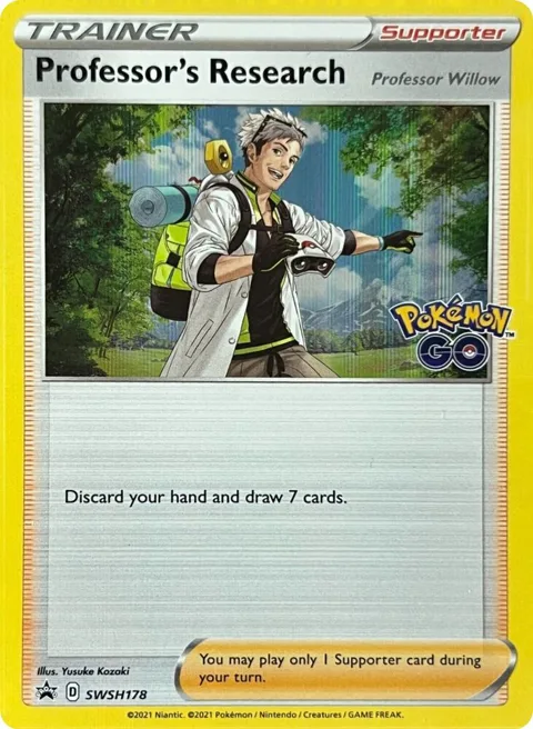 Professor's Research [Professor Willow] #SWSH178 Holofoil Pokémon card from Sword & Shield Promo Cards