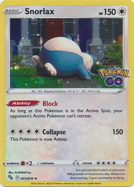 Snorlax - 55/078 Cosmos Holo #055/078 Holofoil Pokémon card from Miscellaneous Cards & Products